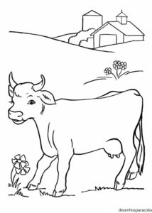 Desenhos de vacas – vaca para imprimir e colorir 04